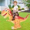 GOOSH Inflatable Ride on Dinosaur Orange Halloween Costume for Kids and Adults